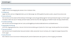 Einstellungen: Auskunftsrecht und neue Darstellung