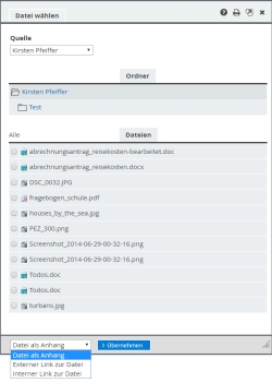 Datei aus Dateiablage per E-Mail verschicken