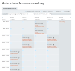 Sperrzeiten in der Ressourcenverwaltung und im Kalender